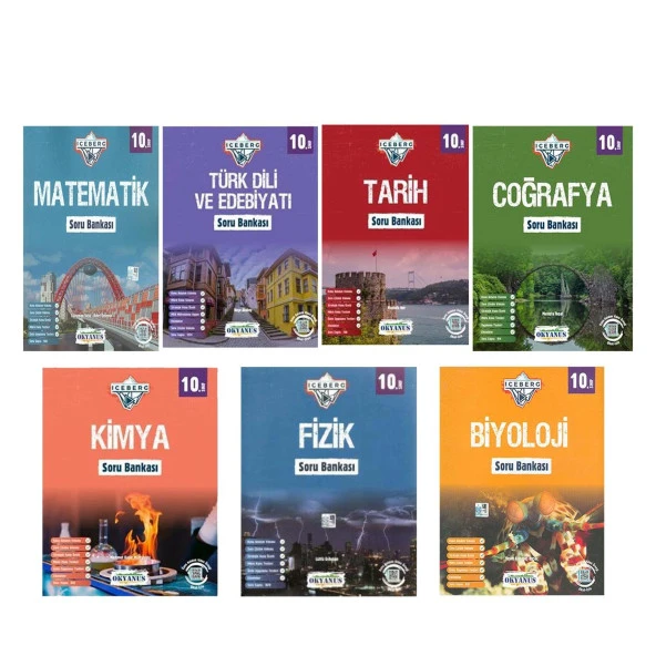 Okyanus Yayınları 10.Sınıf ICEBERG Soru Bankası Seti 7 Kitap ürün görseli 1