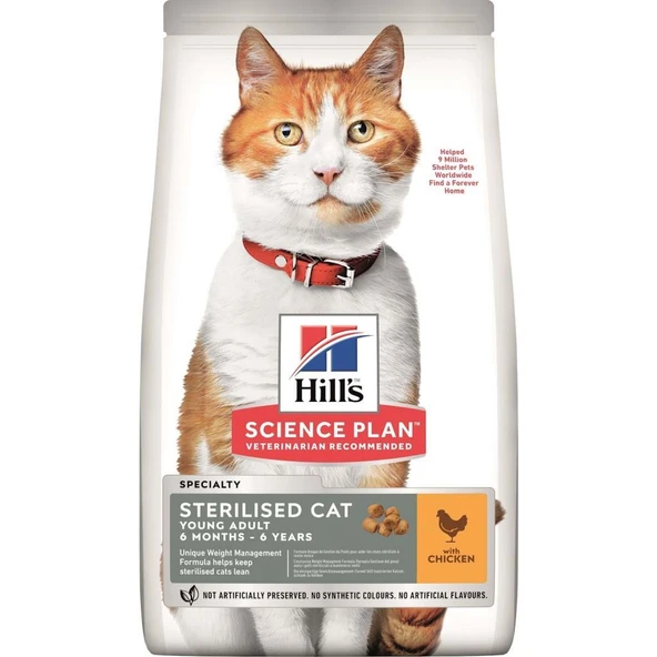 Hills Sterilised Kısırlaştırılmış Tavuklu Kedi Maması 3 Kg ürün görseli 1
