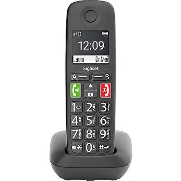 Gigaset E290 Geniş Ekran Siyah Telsiz Dect Telefon ürün görseli 1