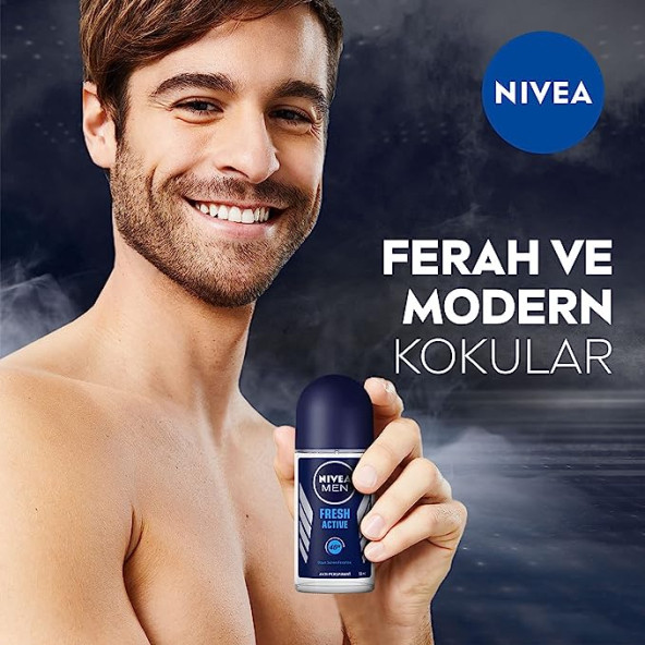Nivea Men Fresh Active Roll-On Deodorant 50 ml - Resim 5