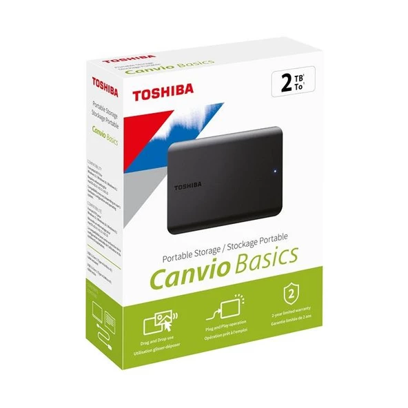 Toshiba Canvio Basic 2Tb Usb 3.2 Gen1-Hdtb520Ek3Aa ürün görseli 1