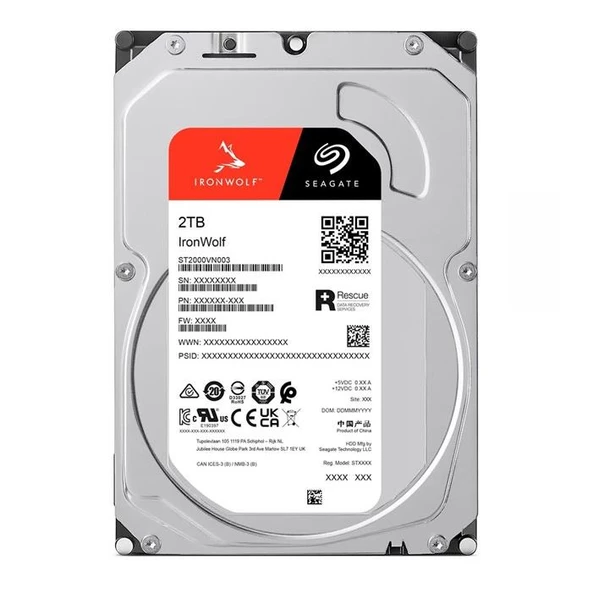 Seagate St2000Vn003 Ironwolf 2Tb 5400Rpm 256Mb Harddisk ürün görseli 1