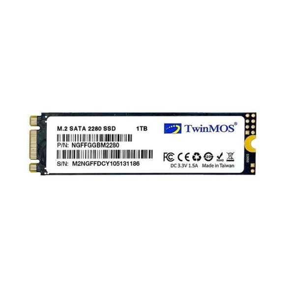 Twinmos 1 Tb  M.2 2280 Sata3 580/550 Ngffggbm2280 ürün görseli 1