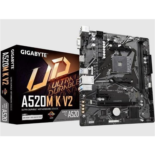 Gıgabyte A520M K V2 Ddr4 5100Mhz 1Xhdmı 1Xm.2 4Xusb 3.2 Matx Am4 ürün görseli 1