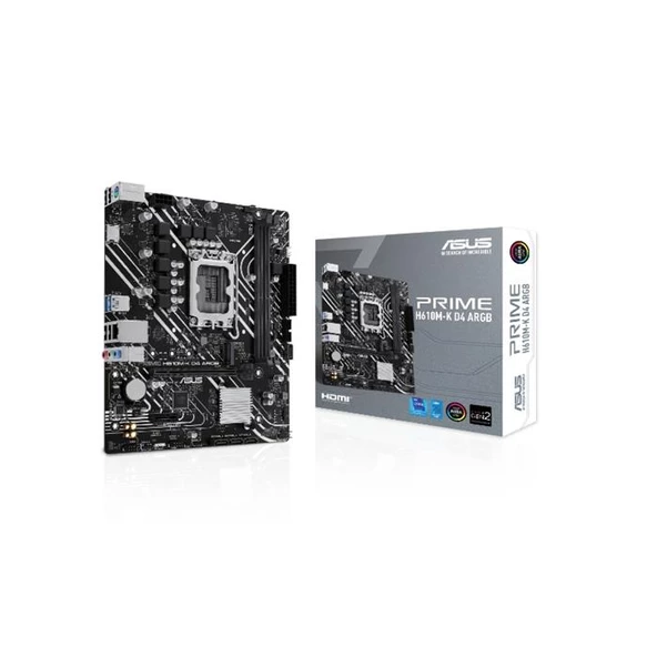 ASUS PRIME H610M-K D4 ARGB DDR4 HDMI PCIE 3.0 1700P MATX ürün görseli 1