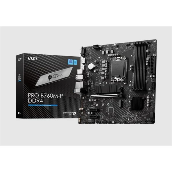 Msı Pro B760M-P D4 1700P Vga Hdmi Dp Pro B760M-P Ddr4 ürün görseli 1