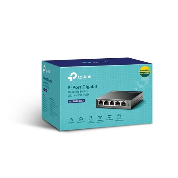 Tp-Link TL-SG1005LP 5 Port 4 Port Poe+ 10-100-1000 Mbps 1 Port Uplink Switch ürün görseli 1