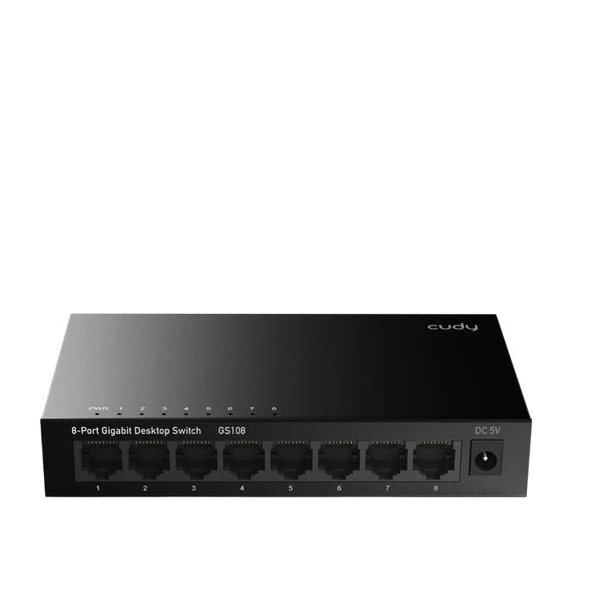 Cudy Gs108 8 Port 10/100/1000 Yönetilemez Desktop Metal Kasa Switch ürün görseli 1
