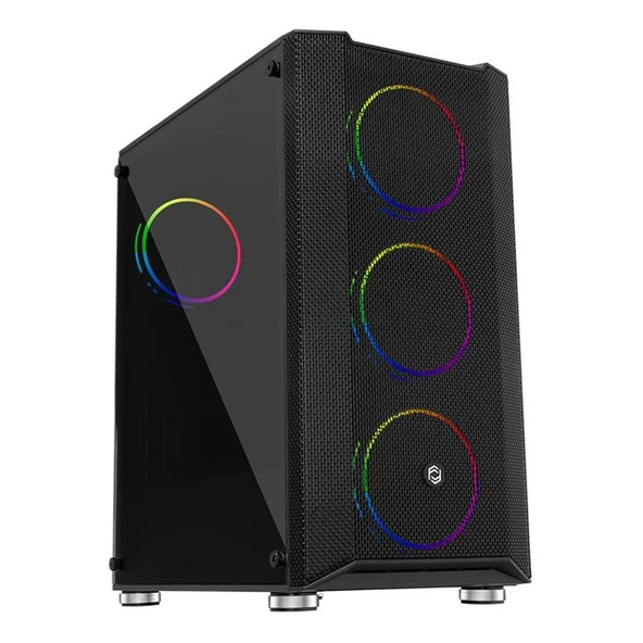 Frisby FC-9405G Panda Gaming Kasa (Double Slim Ring RGB Fan + 650W 80+) ürün görseli 1