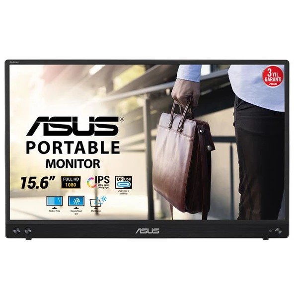 Asus ZenScreen MB16ACV 15.6" 5ms Full HD IPS LED Taşınabilir Monitör ürün görseli 1