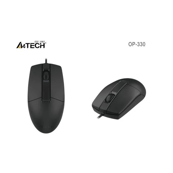 A4 Tech Op-330 Usb Siyah V-Track 1200 Dpı Kablolu Mouse ürün görseli 1