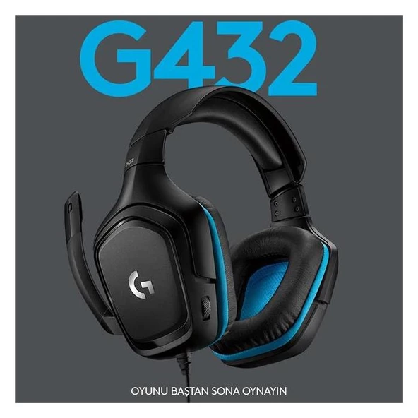 Logitech 981-000770 G432 7.1 Surround Mikrofonlu Gaming Oyuncu Kulaklığı ürün görseli 1