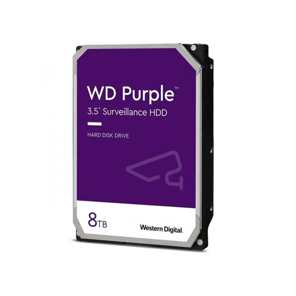 WD PURPLE WD84PURZ 8TB 3.5" 5400 RPM 128MB SATA-3 Güvenlik Diski ürün görseli 1