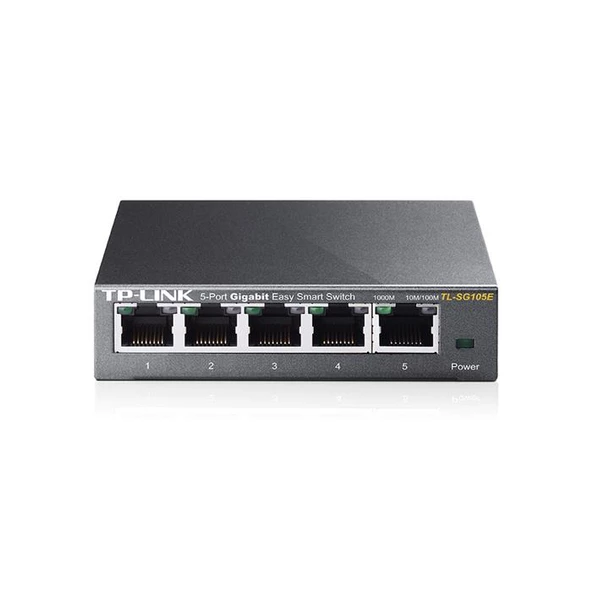 Tp-Link TL-SG105E 5 Port 10-100-1000 Mbps Easy Smart Switch ürün görseli 1
