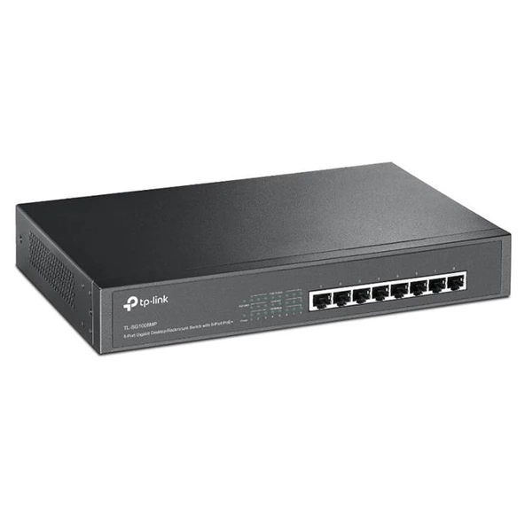 TP-Link Tl-Sg1008Mp 8-Port 10/100/1000 Desktop/Rackmount Swıtch + 8 Port Poe ürün görseli 1