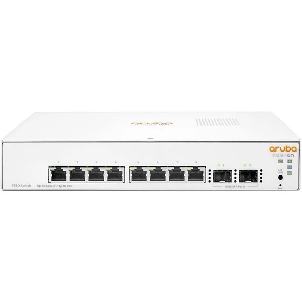 HP Aruba Instant On 1930-8G JL680A 8 Port 10/100/1000 Mbps Yönetilebilir Gigabit Switch ürün görseli 1