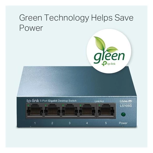 Tp-Link LS105G 5 Port 10-100-1000 Mbps Switch ürün görseli 1
