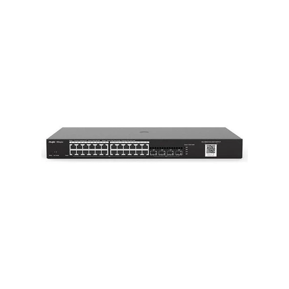 Ruıjıe Reyee Rg-Nbs3100-24Gt4Sfp-P 24 Port Gigabit + 4Xgb Sfp Uplınk L2 Yonetılebılır 370W Poe Swıtch ürün görseli 1