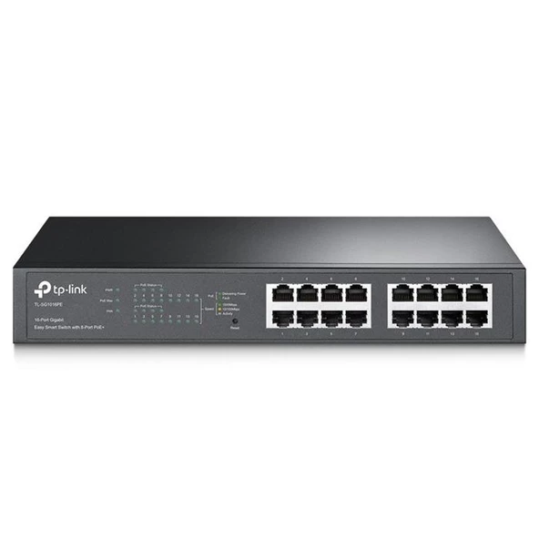 Tp-Link TL-SG1016PE 8 Port Poe+ 16 Port 10-100-1000 Mbps Switch Çelik Kasa Rack Mount ürün görseli 1