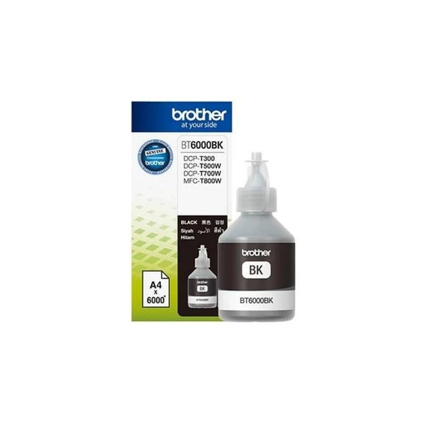 Brother BT6000BK Black Siyah 6.000 Sayfa Şişe Mürekkep DCP-T300-T500-T700 MFC-T800 ürün görseli 1