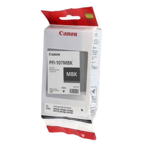 Canon PFI-107MBK Matte Black Mat Siyah Plotter Kartuş IPF770-775 ürün görseli 1
