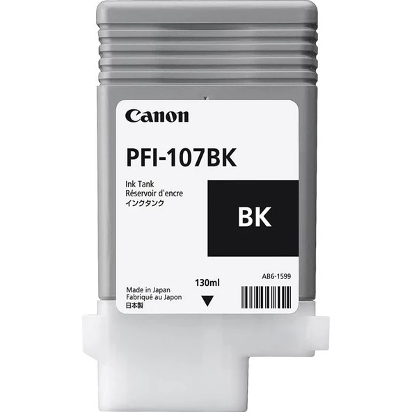 Canon PFI-107BK Black Siyah Plotter Kartuş IPF770-775 ürün görseli 1