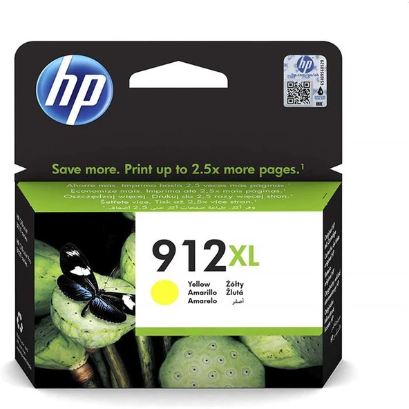 HP 912XL Yüksek Kapasite Yellow Sarı Kartuş 3YL83A ürün görseli 1