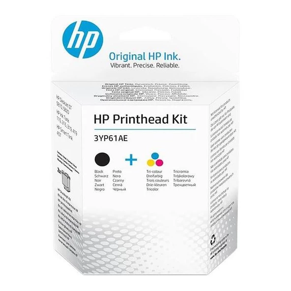 Hp 3Yp61Ae Trı Color/Black Gt Printhead Kıt ürün görseli 1