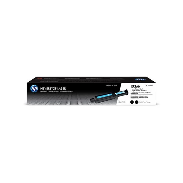 HP 103AD Black Siyah 2.500 Sayfa X 2 Çiftli Neverstop Toner W1103AD ürün görseli 1