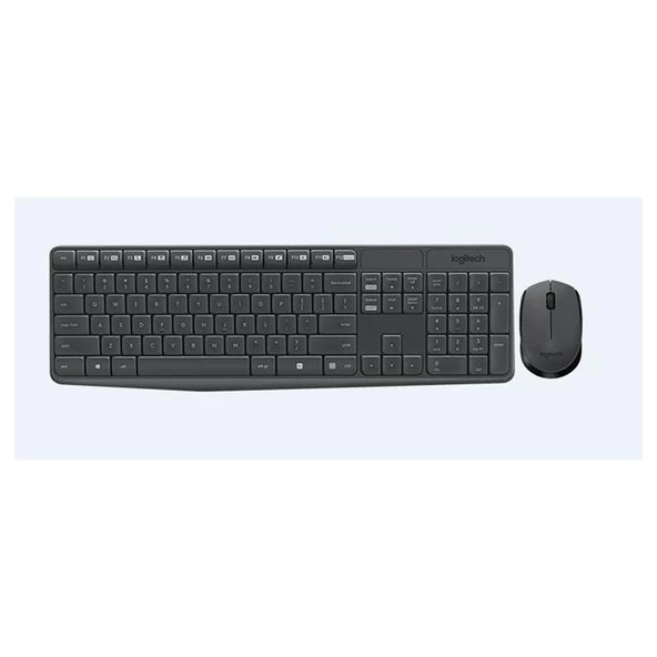 LOGITECH MK235 Kablosuz Q Trk Siyah Multimedya Klavye - Mouse Set 920-007925 ürün görseli 1