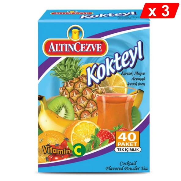 Altıncezve Kokteyl Aromalı Tek İçimlik İçecek Tozu 40 x 1.5 Gr - 3LÜ PAKET ürün görseli 1