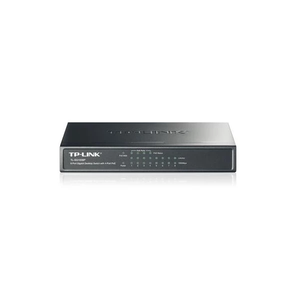 Tp-Link TL-SG1008P 8 Port 4 Port Poe+ 10-100-1000 Mbps Switch  Çelik Kasa ürün görseli 1