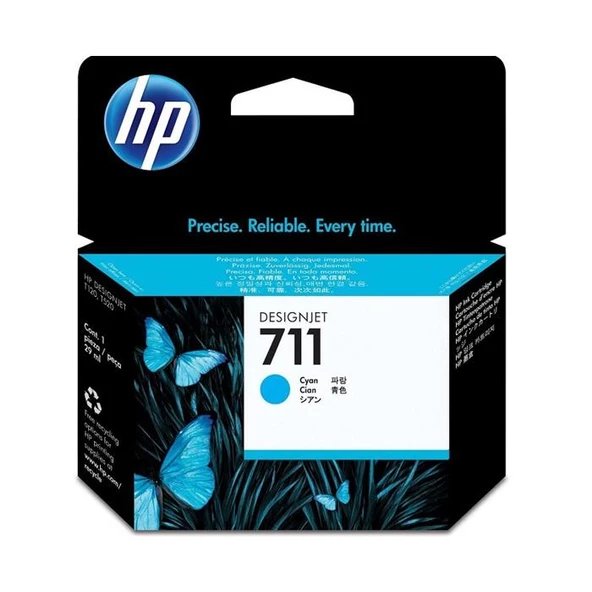 HP 711 Cyan Mavi 29ML Plotter Kartuşu CZ130A ürün görseli 1