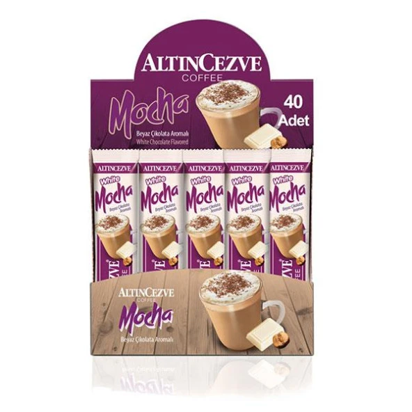Altıncezve 3ü1 Arada | Üçü bir arada White Mocha Beyaz Çikolata Aromalı (Tek İçimlik) 17 Gr x 40 Adet ürün görseli 1