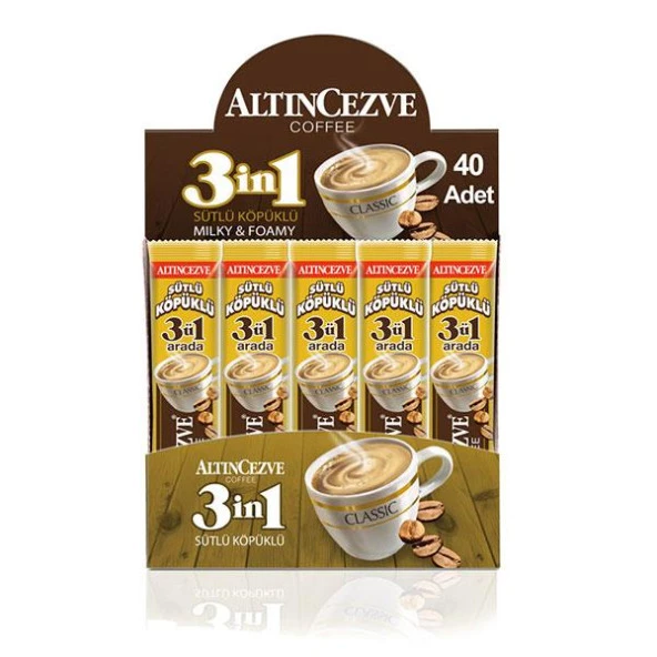 Altıncezve 3ü1 Arada | Üçü bir arada Sütlü Köpüklü (Tek İçimlik) -17 Gr x 40 Adet ürün görseli 1