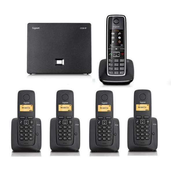 Gigaset C550 IP 5 Dahili Dect Telsiz Kablosuz Telefon Santrali ürün görseli 1