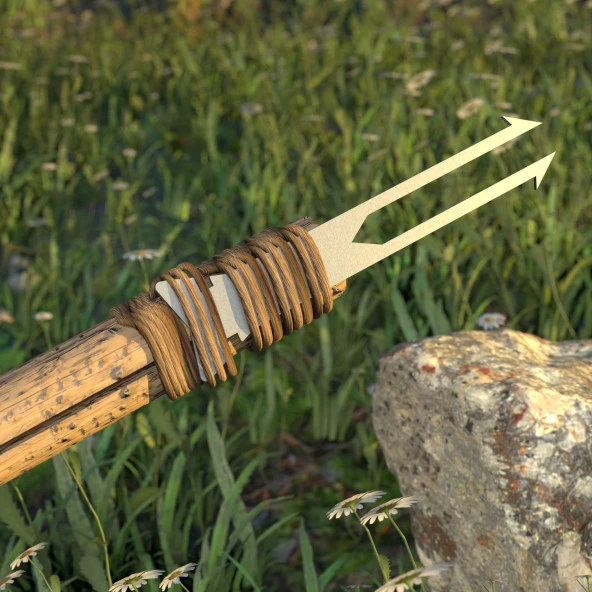 Kamp Ayısı® Klasik Çift Ağızlı Bushcraft Balıkçı Mızrak Ucu ürün görseli 1