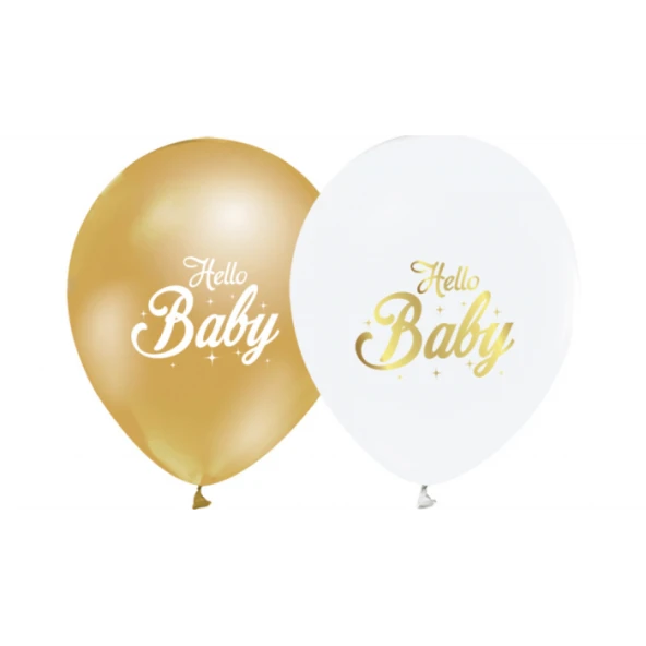 Hello Baby Baskılı Balon ürün görseli 1