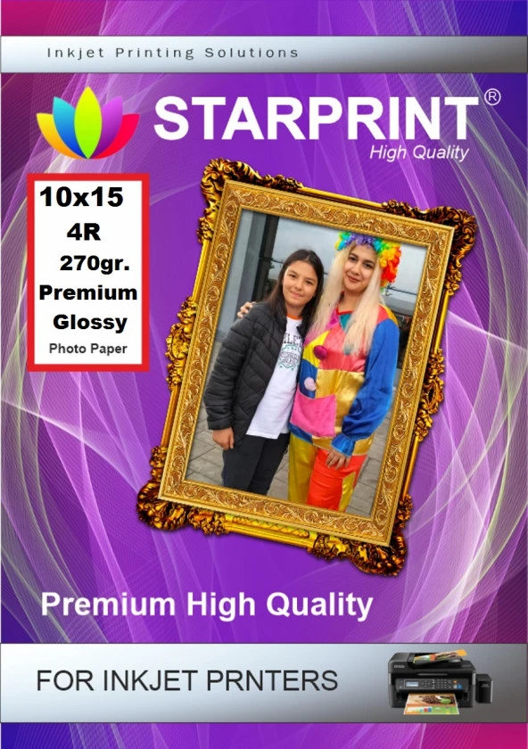 Starprint 50 Adet 10x15 Photo Paper Premium Glossy - Parlak 270Gr ürün görseli 1