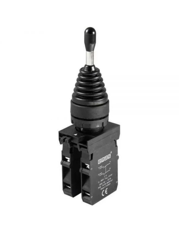 Emas CP101DJ21 CP Serisi Plastik 1NO+1NO Joystick Dönüşlü 2 Pozisyonlu 22 mm Buton ürün görseli 1