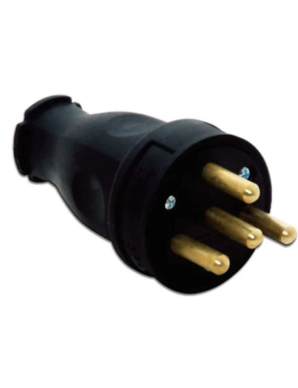 Tp Electric 3104-301-0300 3X25A Kauçuk Düz Fiş IP44 ürün görseli 1