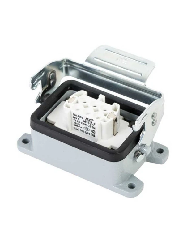 Mete Enerji 403090S 6X16A Çoklu Makine Prizi Metal Mandalı 400 V ürün görseli 1