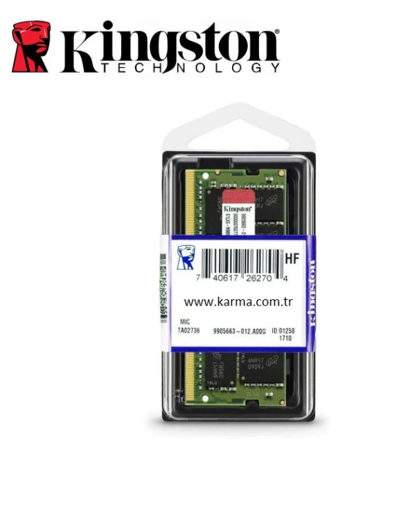 Kingston NTB 32GB 3200MHz DDR4 Notebook RAM Bellek CL22 1.2V Sodimm (KVR32S22D8/32) ürün görseli 1