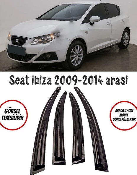 Seat İbiza 2009-2014 Arası Cam Rüzgarlığı 4lü Takım ürün görseli 1