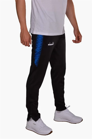 Diadora Ritim - Çocuk Likralı Siyah-Mavi Eşofman Altı ürün görseli 1