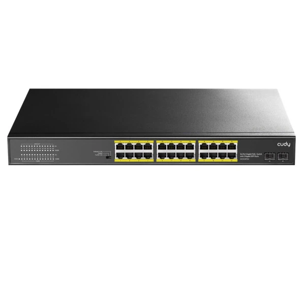 CUDY GS1028PS2 24 Port Gigabit 2-SFP 300w Full PoE Yönetilemez Switch ürün görseli 1