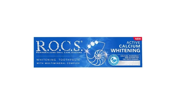 R.O.C.S. Aktif Kalsiyum Beyazlatıcı Florürsüz Diş Macunu 75 ml ürün görseli 1