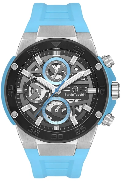 Sergio Tacchini ST.3.10006-4 Turkuaz Ton Çok Fonksiyonlu Erkek Kol Saati ürün görseli 1