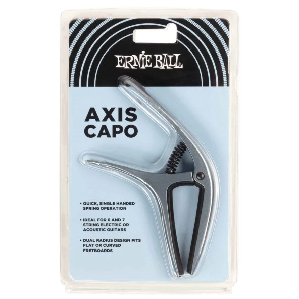 Ernie Ball P09607 Axis Dual Radius Capo Blue Steel Gitar Kapo ürün görseli 1
