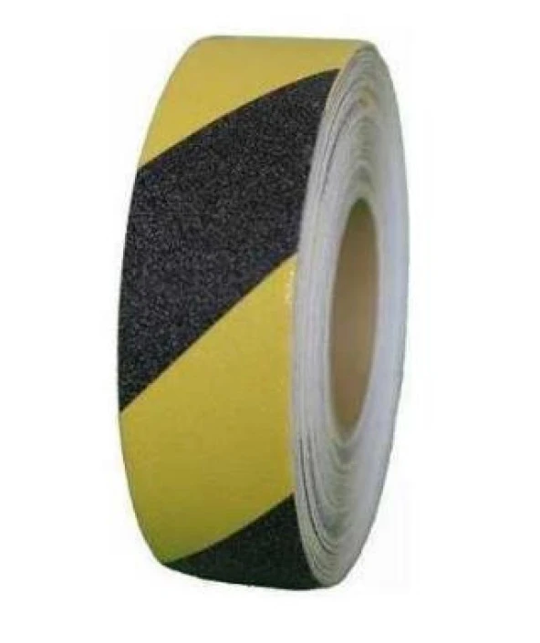 Kaydırmaz Bant 25 mm 15 metre Sarı Siyah renk Yüksek Tutuş Starline Marka  Suya Dayanıklı ürün görseli 1